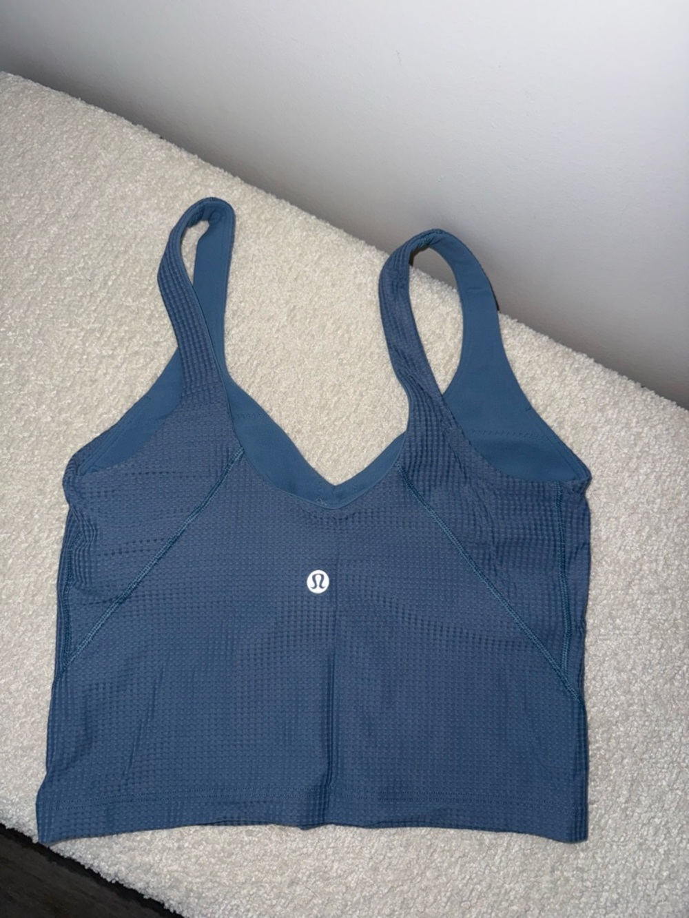 Lululemon Blue Ribbed V-Neck Align Tank - Picture 2 of 4